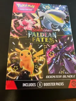 Pokemon Scarlet & Violet Paldean Fates - Booster Bundle Factory Sealed-6 Packs - Image 1