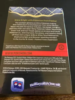 Pokemon Scarlet & Violet Paldean Fates - Booster Bundle Factory Sealed-6 Packs - Image 3