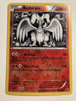 Reshiram 28/113 Legendary Treasures Reverse Holo Rare Pokemon TCG MP - Image 1