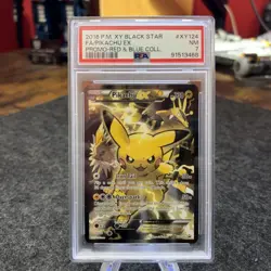 Pokemon Pikachu EX Red & Blue Coll. Black Star Full Art XY Promo XY124 | PSA 7 - Image 1