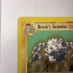 Pokemon Card - Brock's Graveler Gym Heroes 40/132 Uncommon 1st Edition - Image 2
