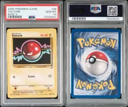 PSA 10 Gem Mint 2000 Pokemon Game Voltorb Base Set II - Image 3