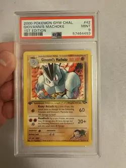 2000 Pokemon - 1st Edition Giovanni’s Machoke - Gym Challenge 42/132 PSA 9 Mint! - Image 2