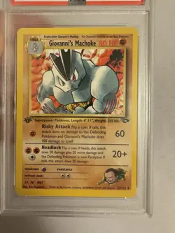 2000 Pokemon - 1st Edition Giovanni’s Machoke - Gym Challenge 42/132 PSA 9 Mint! - Image 3