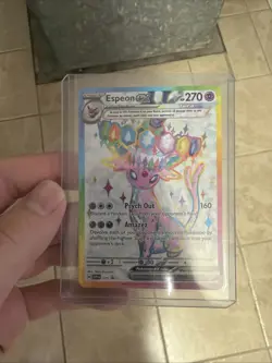 Pokemon TCG Espeon ex 175 Prismatic Evolutions Premium Figure Collection Promo - Image 1