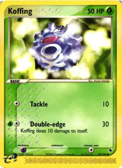 Pokemon TCG Koffing 54/109 Common Ex Ruby & Sapphire LP - Image 1