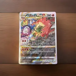 Pokemon TCG Charizard v Star SWSH262 Black Star Promo Card Near Mint Condition - Image 1
