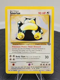 Vintage Pokemon Card Snorlax Non-Holo Rare 27/64 Jungle Set Near Mint - Image 1