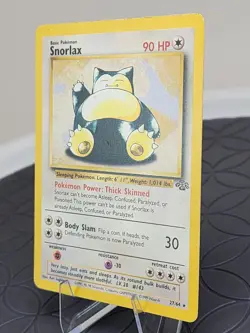 Vintage Pokemon Card Snorlax Non-Holo Rare 27/64 Jungle Set Near Mint - Image 3