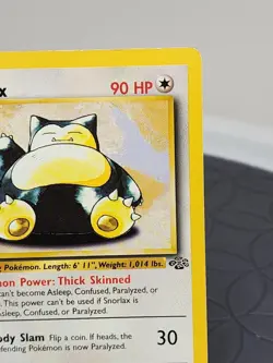 Vintage Pokemon Card Snorlax Non-Holo Rare 27/64 Jungle Set Near Mint - Image 5