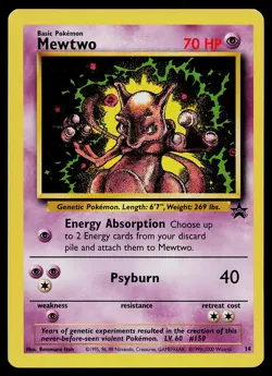 Pokemon Card - Mewtwo WOTC Black Star Promo 14 - Image 1