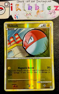 Voltorb 83/102 MP Reverse Holo HGSS Triumphant Pokemon Card! - Image 1