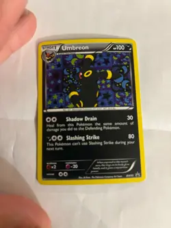 Pokemon TCG Umbreon Black White Holo Card BW93 Black Star Promo used - Image 1