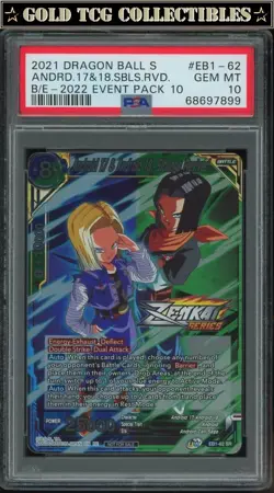 PSA 10 ⭐ Android 17 & 18 Zenkai Event Pack Promo Card Super DBS Z DBZ Heroes - Image 1