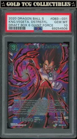 PSA 10 ⭐ King Vegeta Giant Force Draft Box 6 Promo Card Super DBS DBZ Z Heroes - Image 1