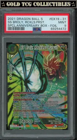 PSA 9 ⭐ SS Broly Special Anniversary Box Promo Card Super DBS Z DBZ Heroes - Image 1