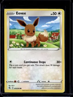 Eevee 205/264 - **Error Miss Cut Fusion Strike (NM) / Pokemon TCG - Image 1