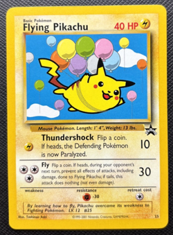 Flying Pikachu Black Star Promo 25 Pokemon League NM 2001 - Image 1
