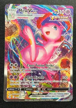 Pokemon TCG Mew VMAX 269/264 Fusion Strike Foil Alternate Art Full Art MP - Image 1