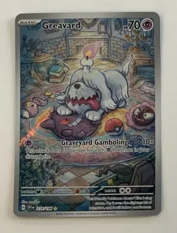 Pokemon TCG Greavard Illustration Rare Card 214/198 Scarlet & Violet Base Set - Image 1