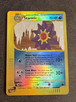 Pokemon Card - Reverse-Holo Starmie 44/144 Skyridge *HP* e-Card Uncommon - Image 1