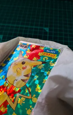 Japanese Pikachu No.025 Holo Vintage Prism Card Pokemon Used Single - Image 4