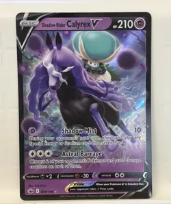 Shadow Rider Calyrex V ULTRA RARE card 074/198 SWSH Chilling Reign 2021 Pokemon - Image 1