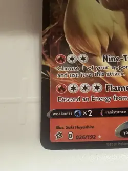 Ninetales V 026/192 2020 Rebel Clash Pokemon Card TCG Ultra Rare Full Art LP - Image 4