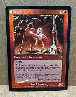 Anger, Red Creature - Incarnation, Judgment, Foil, NM, John Avon - Image 1