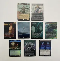 Mtg Avatar Lot Of 9 Extended/Borderless Arts 1 Foil (Bumi Unleashed Etc.) - Image 1