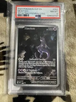 2023 Pokemon SVP EN-SV Black Star Promo Mewtwo #052 151 Ultra-Premium Coll PSA 8 - Image 1