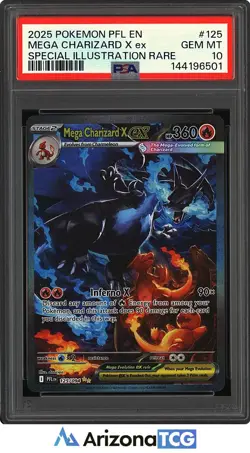 Pokemon 2025 Mega Charizard X ex 125/094 SIR Phantasmal Flames GEM MINT PSA 10 - Image 1