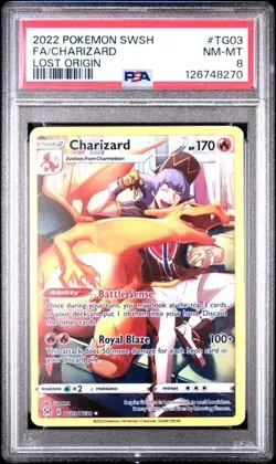 CHARIZARD TG03/TG30 PSA 8 • 2022 Pokemon SWSH FA LOST ORIGIN - Image 1