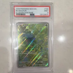 Pokemon TCG Bulbasaur Illustration Rare Holo PSA 9 Scarlet & Violet 151 166/165… - Image 1