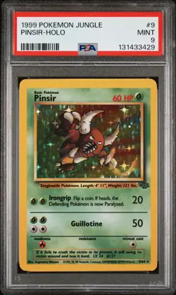 1999 POKEMON JUNGLE #9 PINSIR-HOLO PSA 9 - Image 1
