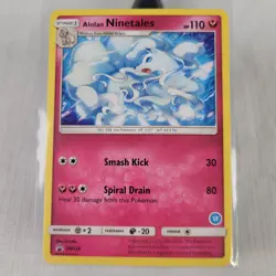 POKEMON ALOLAN NINETALES SM128 PROMO BLACK STAR TRAINING KIT #17 NM NON HOLO - Image 1