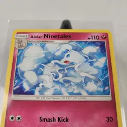 POKEMON ALOLAN NINETALES SM128 PROMO BLACK STAR TRAINING KIT #17 NM NON HOLO - Image 3