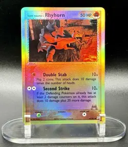 Team Magma's Rhyhorn 67/95 Reverse Holo Pokemon EX Team Magma vs Team Aqua NM - Image 2