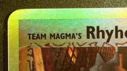 Team Magma's Rhyhorn 67/95 Reverse Holo Pokemon EX Team Magma vs Team Aqua NM - Image 4