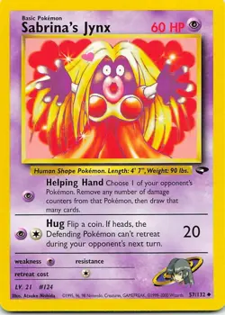 Sabrina's Jynx 57/132 Gym Challenge Uncommon LP Pokemon TCG - Image 1
