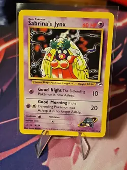 Sabrina's Jynx 59/132 Near Mint+ Gym Heroes Vintage Pokemon TCG - Image 1