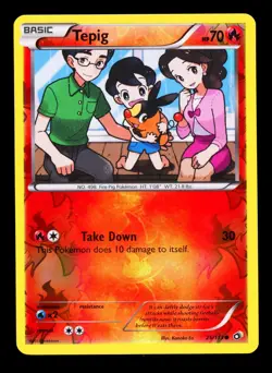 2013 Pokemon B&W Legendary Treasures Tepig Rev. Foil 25/113 NM - Image 1