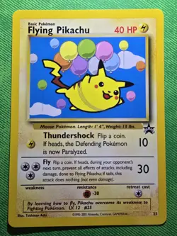 2000 POKEMON TCG WOTC BLACK STAR PROMO 25 FLYING PIKACHU NEAR MINT - Image 1