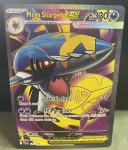 ⚡Mega Sharpedo ex ⚡113/094 Pokemon Full Art Phantasmal Flames Holo - Image 1