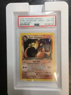 Pokemon Dark Charizard TCG 1st Edition 2000 Graded PSA 4 - Image 1