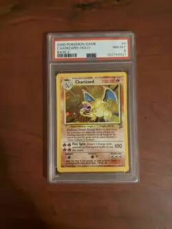 Pokemon Charizard 004/130 Base Set 2 Holo Rare English PSA 8 2000 - Image 1