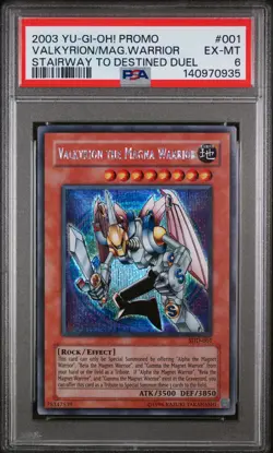 2003 YU-GI-OH! PROMO STAIRWAY TO DESTINED DUEL VALKYRION THE MAGNA WARRIOR PSA 6 - Image 1