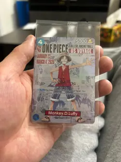 Monkey.D.Luffy (College Basketball US Voyage) P-055 One Piece Promo w Poster - Image 1