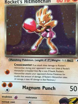 Pokemon TCG Rockets Hitmonchan Holo Rare Card 11/132 Gym Heroes NM - Image 2