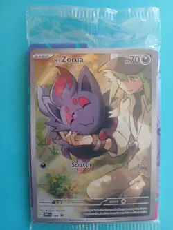 Pokemon TCG N's Zorua 189 Journey Together ETB Promo Holo Card, Sealed - Image 1